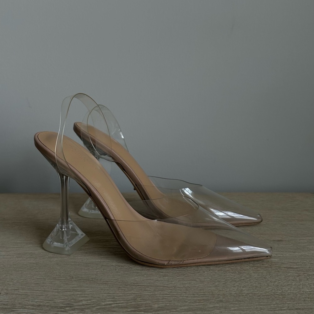 Tony Bianco clear pointed toe heels